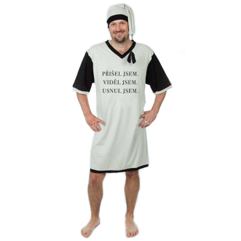 2.JAKOST Noční košile - Přišel, jsem, viděl jsem - šedá - XXXL ~ 2