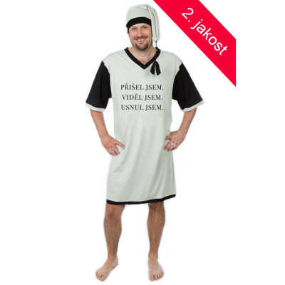 2.JAKOST Noční košile - Přišel, jsem, viděl jsem - šedá - XXXL