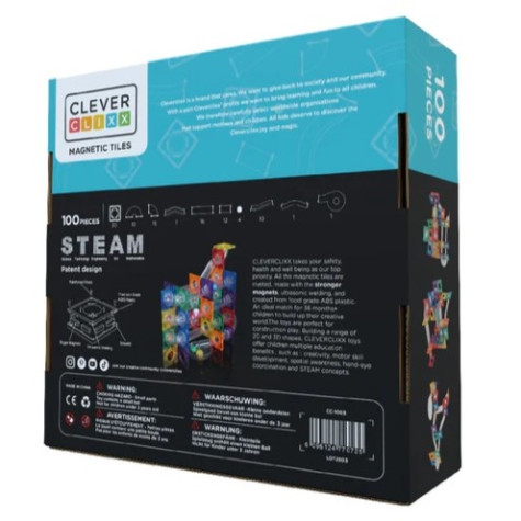 2.JAKOST Cleverclixx Svítící magnetická kuličkodráha Intense 100 dílů ~ 6