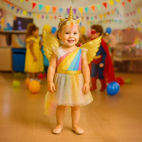 Dětský kostým jednorožce zlatý 110-116 cm Kruzzel 26676 ~ 3