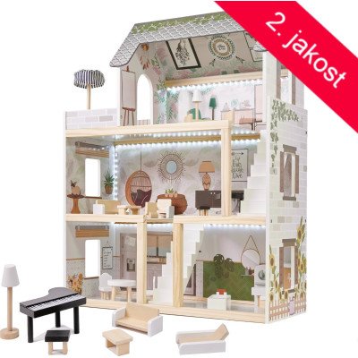 2.JAKOST KIK Dřevěný domeček pro panenky v Boho stylu