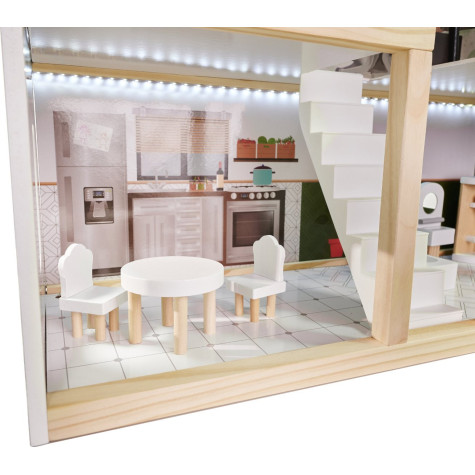 2.JAKOST KIK Dřevěný domeček pro panenky v Boho stylu ~ 5