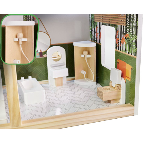 2.JAKOST KIK Dřevěný domeček pro panenky v Boho stylu ~ 6