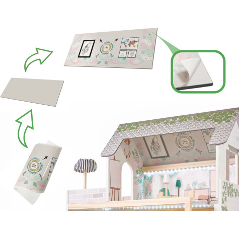 2.JAKOST KIK Dřevěný domeček pro panenky v Boho stylu ~ 14