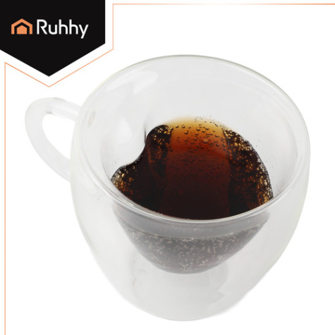 Skleněný hrnek ve tvaru srdce 240 ml Ruhhy 26906 ~ 5