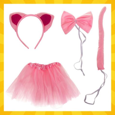 Dětský kostým Kočka 4 ks růžový Kruzzel 26517 ~ 4