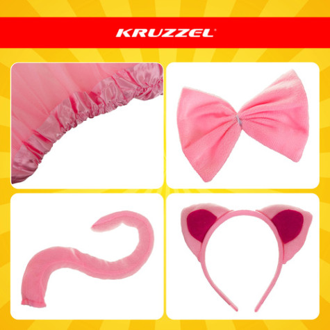 Dětský kostým Kočka 4 ks růžový Kruzzel 26517 ~ 5