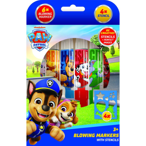 Fixy foukací 6ks se šablonami modrá Tlapková patrola/Paw patrol ~ 2