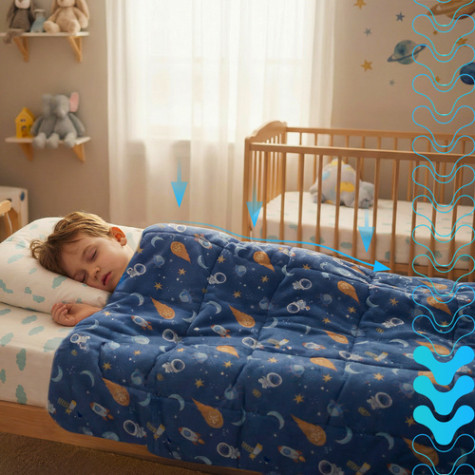 Zátěžová deka 100x150cm 4kg Vesmír Isomedix 26897 ~ 4