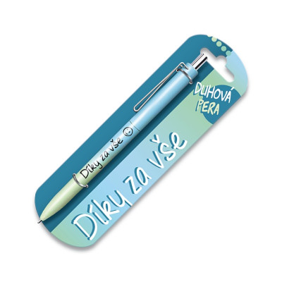 Nekupto Duhová propiska s potiskem - Díky za vše