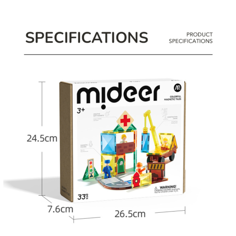 Mideer Moje první magnetická stavebnice Hrdinové města 33 ks ~ 15