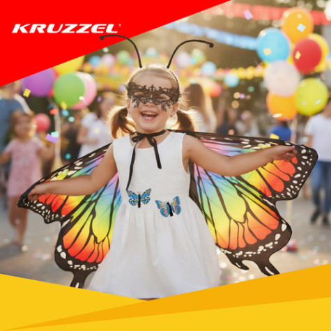 Dětský kostým Motýl barevný 3ks Kruzzel 26765 ~ 3
