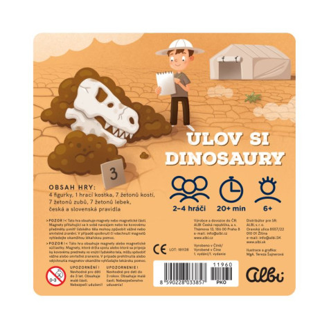 Albi Magnetická hra na cesty - Ulov si dinosaury ~ 3