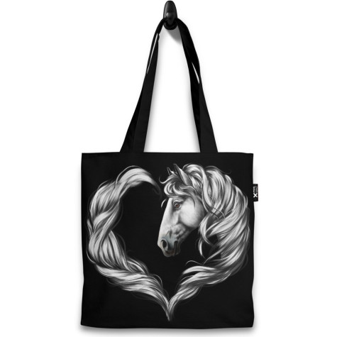 Taška 37x40cm - Horse heart white ~ 1