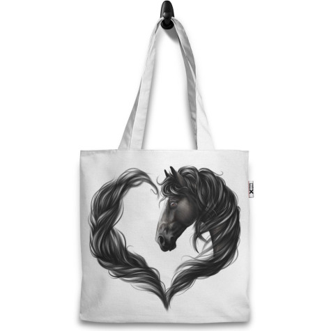 Taška 37x40cm - Horse heart black ~ 1