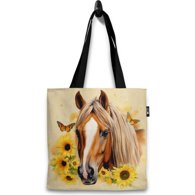 Taška 37x40cm - Kůň a slunečnice