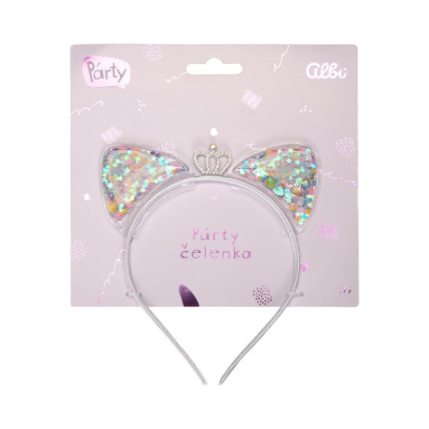Albi Čelenka Kočičí uši s korunkou ~ 2