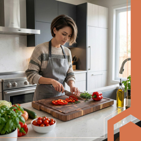 Prkénko na krájení z akáciového dřeva Ruhhy 26924 ~ 3