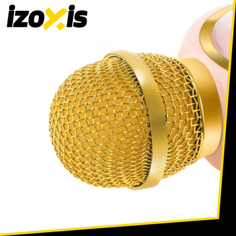 Bezdrátový dětský karaoke mikrofon růžový Izoxis 27048 ~ 3