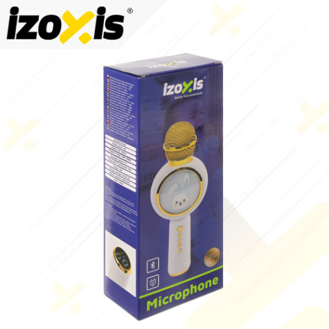 Bezdrátový dětský karaoke mikrofon bílý Izoxis 27047 ~ 11