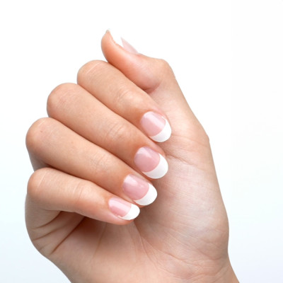 Elegantní samolepky na nehty - francouzská manikúra - bílá