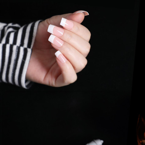 Elegantní samolepky na nehty - francouzská manikúra - bílá ~ 5