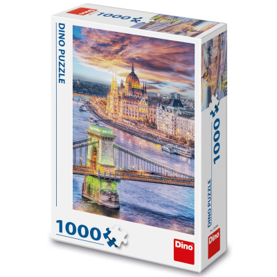 Dino Puzzle Budapešť - řetězový most 1000 dílků