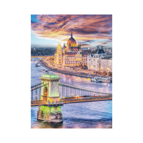 Dino Puzzle Budapešť - řetězový most 1000 dílků ~ 2