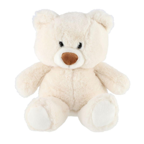 Teddies Medvěd sedící plyš 35cm bílý ~ 1