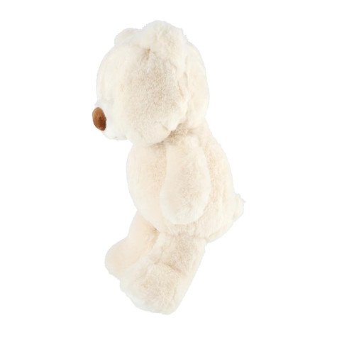 Teddies Medvěd sedící plyš 35cm bílý ~ 3