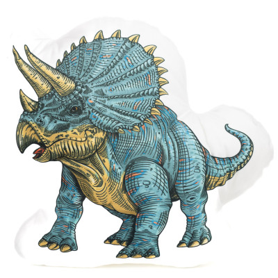 Tvarovaný polštář 43x40cm Triceratops