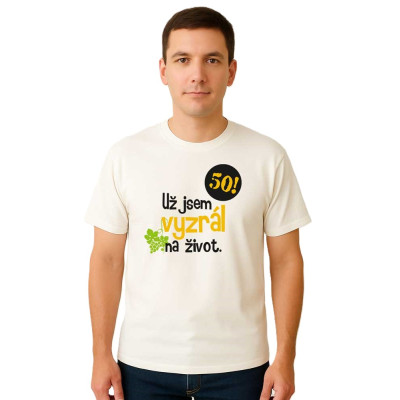 Tričko - Už jsem vyzrál 50 - bílé