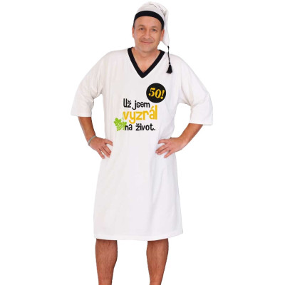 Noční košile - Už jsem vyzrál 50 - bílá