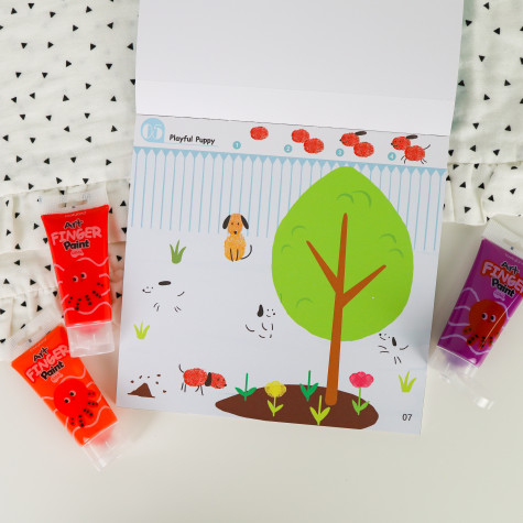 Tookyland Malování prstovými barvami Level 1 Svět 30 listů ~ 3