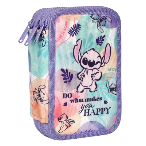 CoolPack Penál Jumper třípatrový Stitch Pastel s vybavením ~ 1