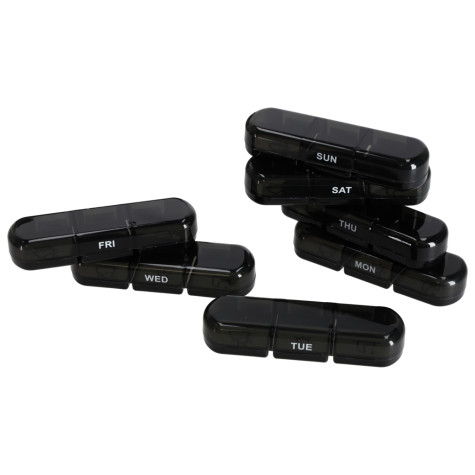 Organizér Týdenní dávkovač na léky černý ~ 4