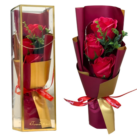 Svítící růže sada 3 ks v dárkovém balení ~ 1