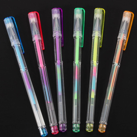 Barevná gelová pera v pouzdře 100 ks + 100 náplní ~ 11