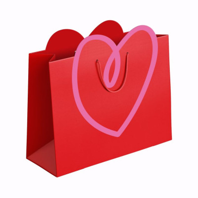 Albi Dárková taška velká s výsekem 32,4x12,7x26cm - Srdce