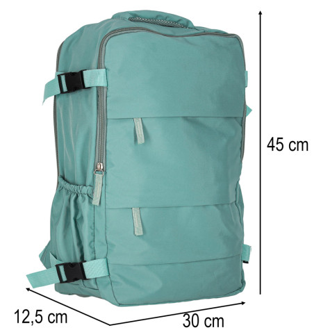 Cestovní turistický batoh 45x30cm - zelený ~ 11