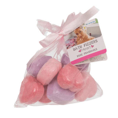 Šumivá srdíčka do koupele v pytlíčku 10 ks