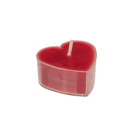 Sada čajových svíček Srdce 8 ks - červené ~ 2