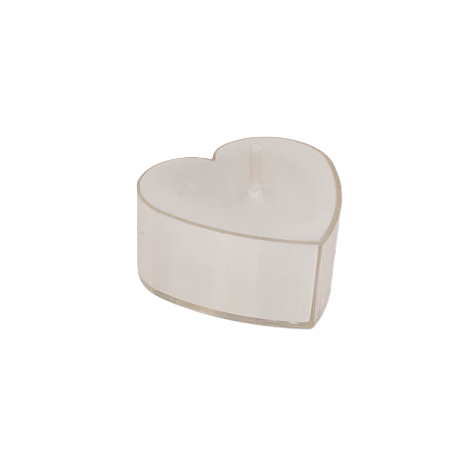 Sada čajových svíček Srdce 8 ks - bílé ~ 2