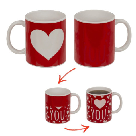 Měnící hrnek Srdce I love you ~ 1