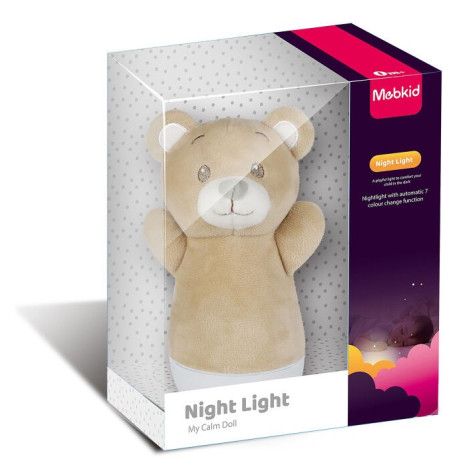 Noční lampička Medvídek usínáček plyšový 15 cm ~ 2