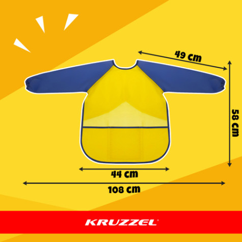 Dětská ochranná zástěra s rukávy vel. M Kruzzel 26179 ~ 9