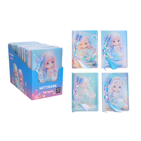 Notes linkovaný 14x21 cm Mořská panna s culíkem ~ 1