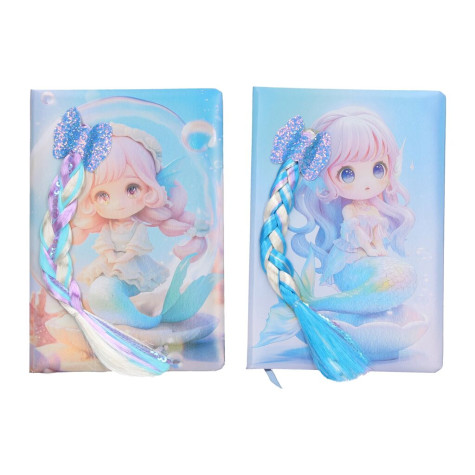 Notes linkovaný 14x21 cm Mořská panna s culíkem ~ 2