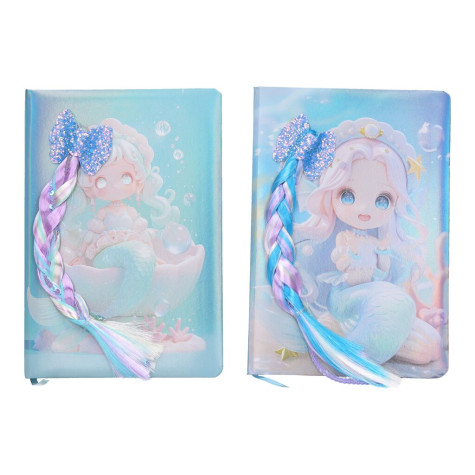 Notes linkovaný 14x21 cm Mořská panna s culíkem ~ 3