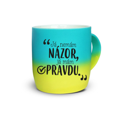 Nekupto Dárkový hrnek neon - Já nemám názor